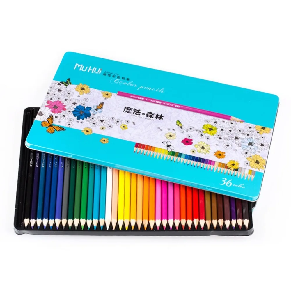 

36/48 colorful Pencils With Gift box School Supplies Multi-color Wooden Colored Pencil For Children Painting Drawing Pictures