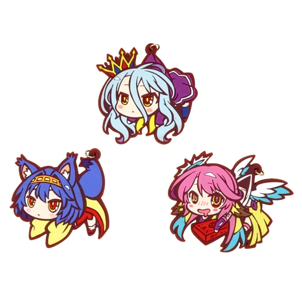 

NO GAME NO LIFE Anime Shiro Hatsuse Izuna Rubber Keychain