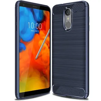 

30pcs/lot Carbon Fiber TPU Skin Cover For LG Q Stylus Plus Q Stylus Alpha Q Stylus Shockproof Ultra Slim Armor Brushed TPU Case