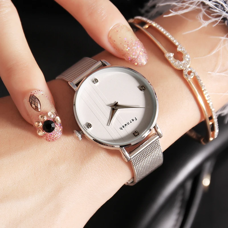 

Top Brand Simple Style Dress Ladies Watches Fashion Quartz Women Watch Milan Mesh Belt Girl Fashion Casual Watch Reloj Mujer