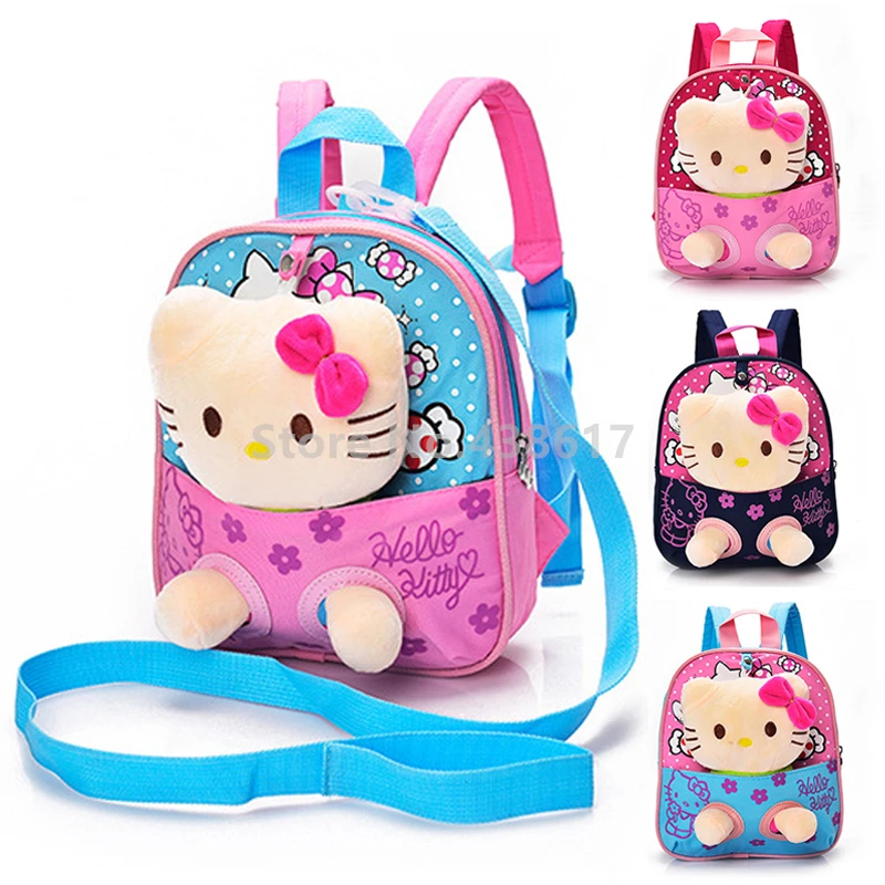Kawaii Hello Kitty Cat Toddler Anti lost Backpack With Safety Harness