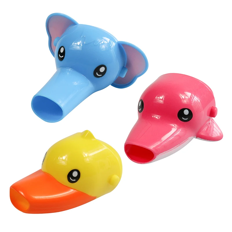 1 pc Free shipping Happy Fun Animals Faucet Extender Baby Tubs Kids Hand Washing Bathroom Sink Gift Fashion and Convenient