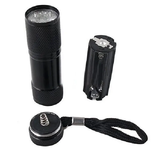 Самые продаваемые продукты 1 шт. мини алюминиевый портативный УФ-светильник-вспышка фиолетовый светильник 9 светодиодный Ультрафиолетовый фонарь лампа светильник-вспышка