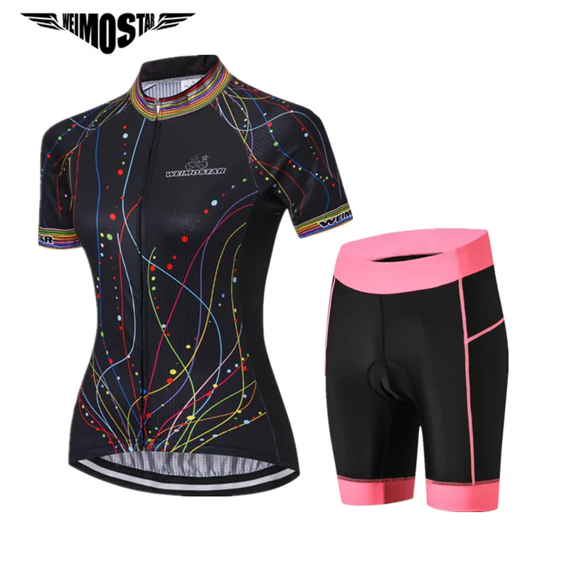 Weimostar Summer Women Cycling Jersey Sets Breathable Bicycle Clothing Maillot Ciclismo Quick Dry Riding MTB Bike | Спорт и