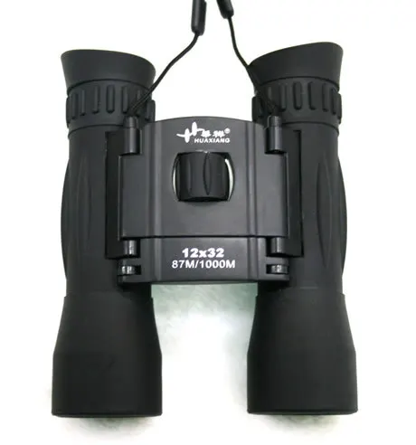 High quality Huaxiang 12x32 binoculars HD portable telescope 87m / 1000m optics Hunting Concert wide viewpoint Free ShippingRK76 |
