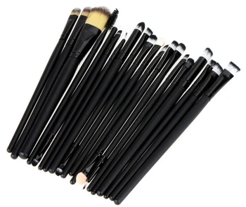 

Hot Free Shipping Makeup Tool Kit 20 Make Up Brushs / Set There Are Black And Gold Optional No LOGO No Bag (Transparent PVC Bag)