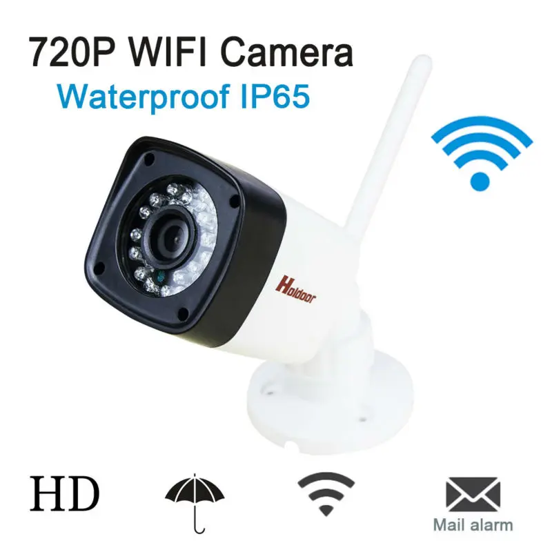

free shipping 720P 1.0M Bullet Wifi IP Camera Wireless IR Outdoor Security ONVIF 2.0.4 Waterproof IP65 Night Vision P2P IP Cam