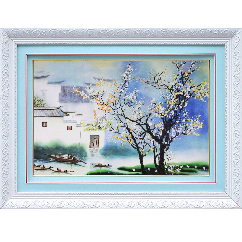 

NKF Spring Charm Flowers Cross Stitch Patterns Handcraft Needlework Embroidery Sets Ribbon Embroidery for Home Decoration