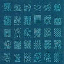 6 шт./партия, большая 14,5*9,5 см прямоугольная форма, Высококачественная синяя пленка для ногтей, штамповка, пластина для изображения из нержавеющей стали