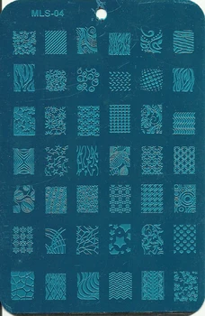 

Free Shipping 6pcs/lot Big 14.5*9.5cm Rectangle Shape High Quality Blue Film Nail Art Stamping Image Plate Stainless