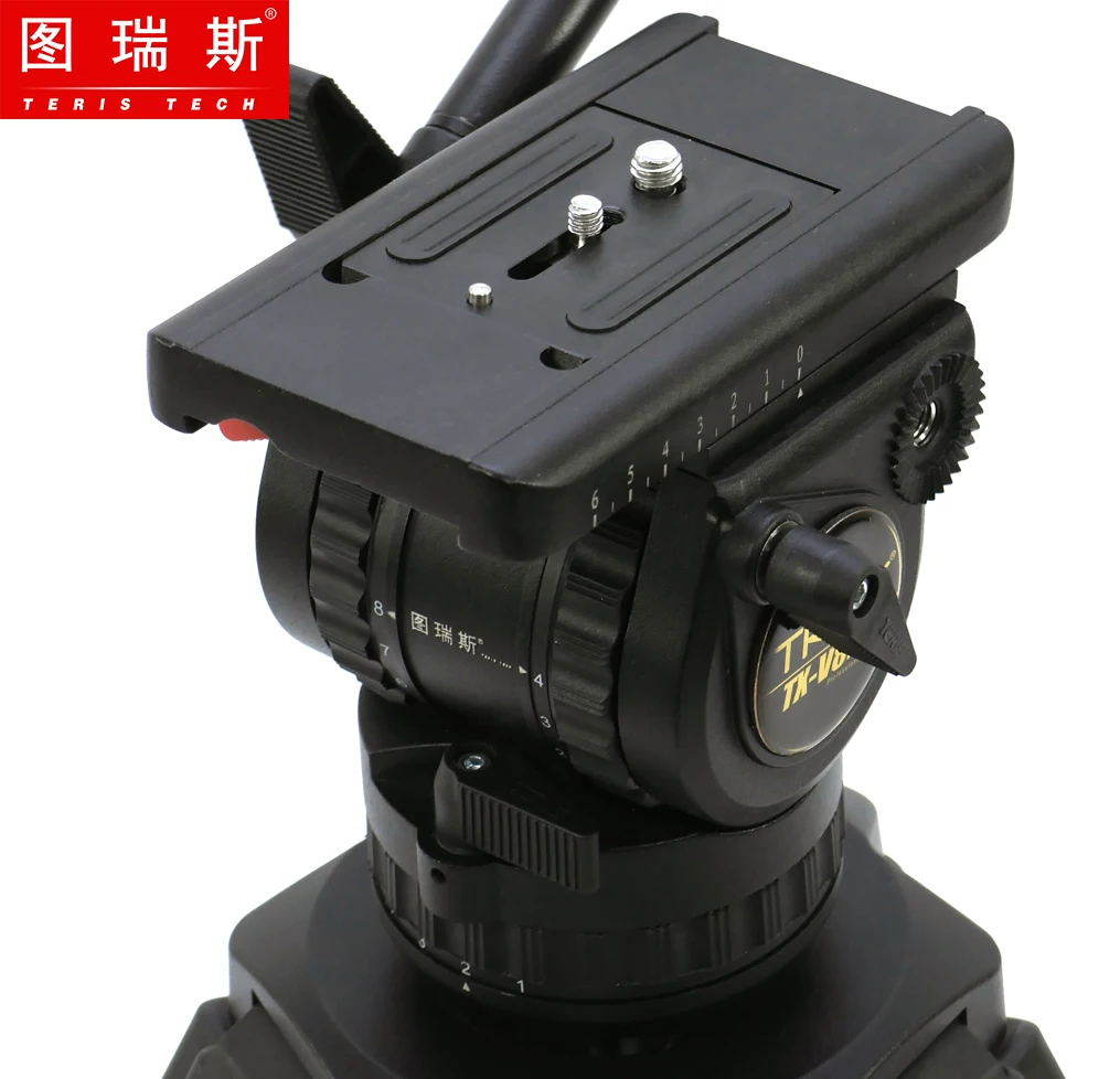 TERIS TX-V8 plus профессиональная головка штатива с 75 мм чашей нагрузка 8 кг для DSLR BMCC C300 пленка видео камеры съемки