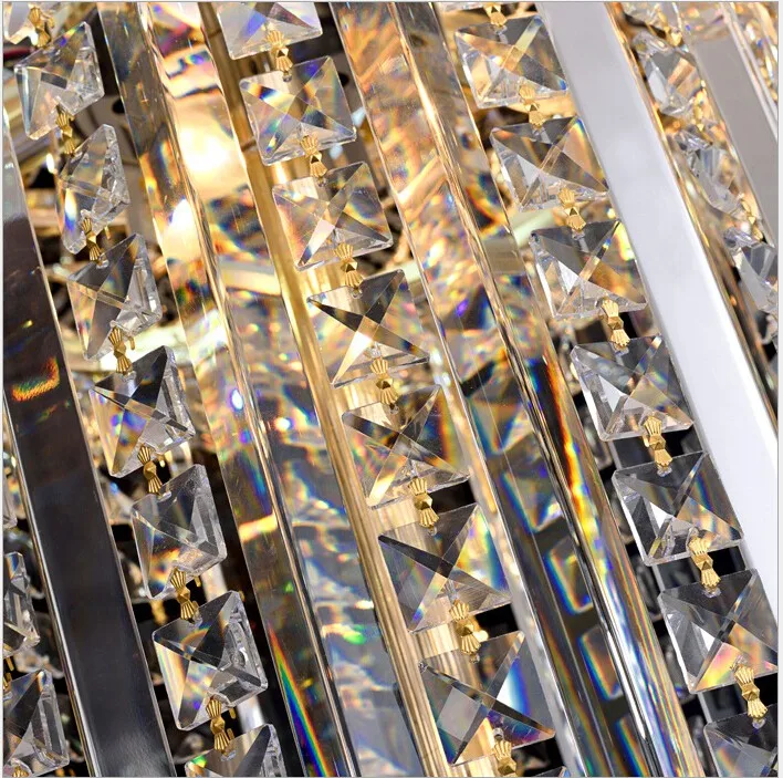 Современные Золотой Цвет D600mm h2000mm LED большая роскошь хрустальная люстра k9crystal для лобби двойной пол Кристалл E14 * 30 лампа