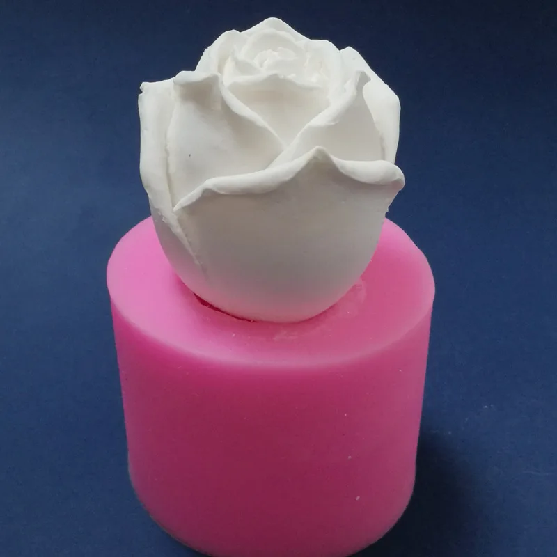 Большой розы 3D силиконовая форма для помадки, мыла прессформы торта в форме свечи формы Шоколадные конфеты украшения выпечки Формы пресс-формы