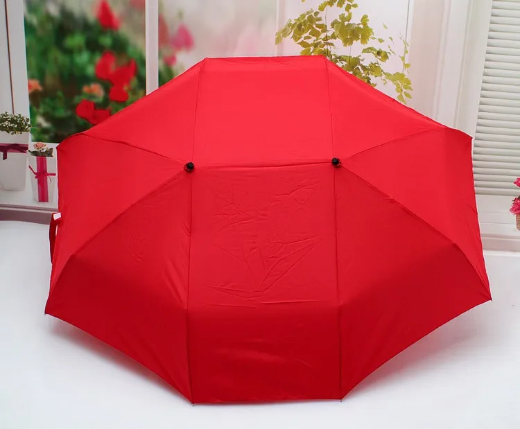 PALONY,, зонт для влюбленных, для мамы и детей, Guarda-chuva, три складных зонта - Цвет: Красный
