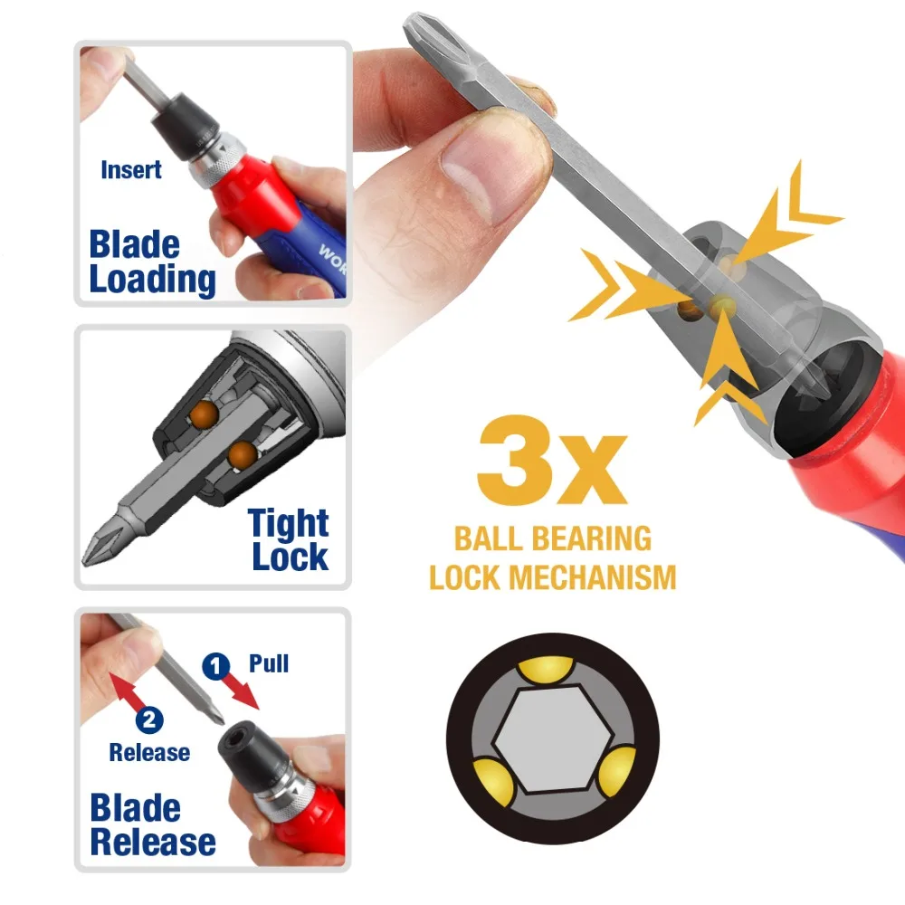 WORKPRO 17 PC Прецизионная отвертка для iPhone Электроника щелевая Отвертка Phillips Torx с