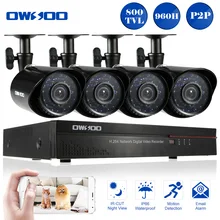 OWSOO 4CH полный 960 H/D1 видеонаблюдения DVR безопасности Системы P2P облако сетевой видеорегистратор+ 4* 800TVL открытый пулевидная инфракрасная камера