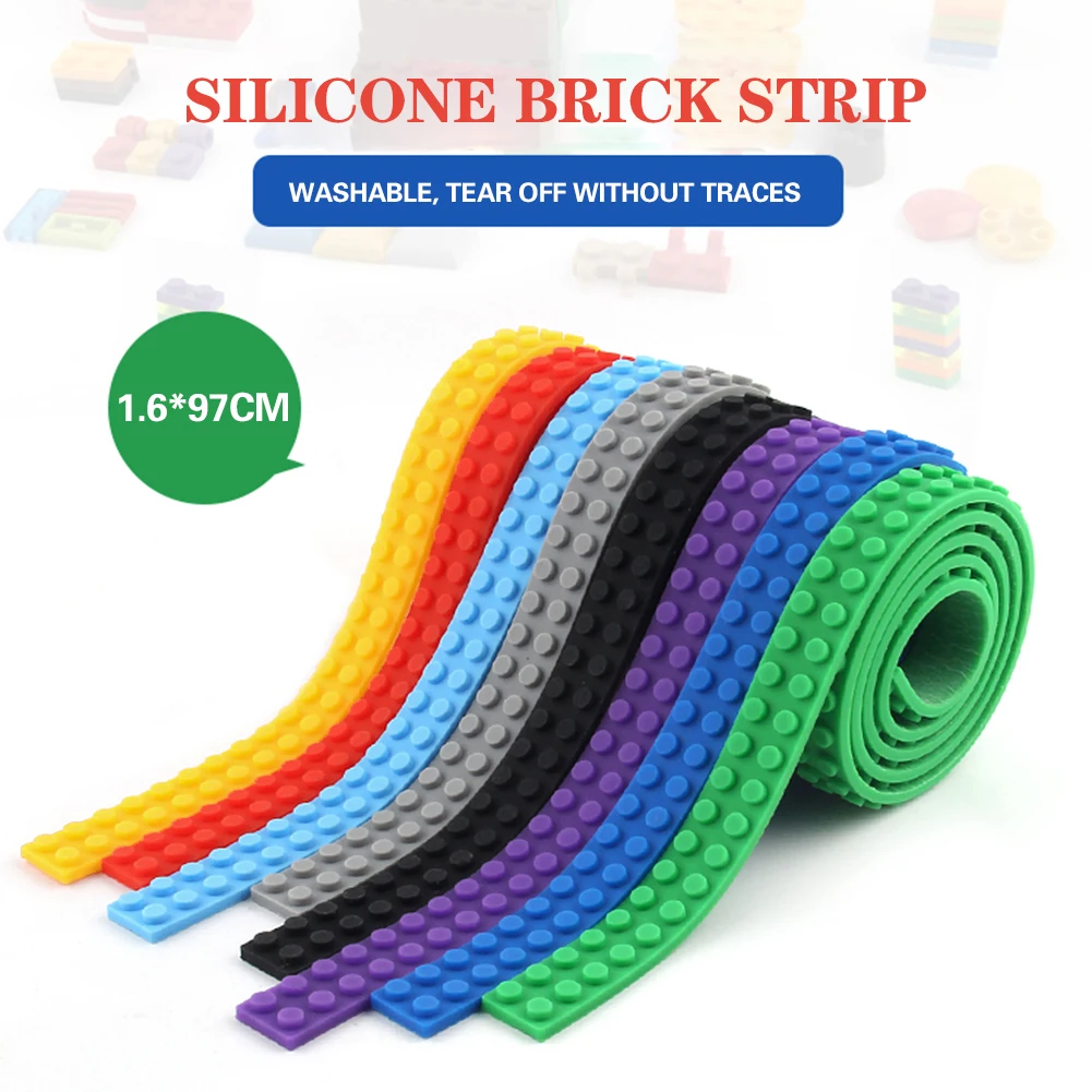 

100cm Building Base Plate for Bricks DIY Building Block 3 Colors Baseplate Board Dots Toys For Children Compatible Sticky