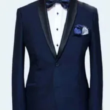 На заказ костюмы для мужчин, по индивидуальному заказу классические синий костюмы, на заказ свадебные / бизнес / вечерние костюмы( куртка+ брюки+ галстук