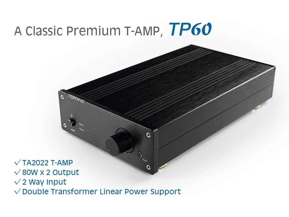 Топпинг TP60 TP-60& TA2022 T-Amp& 2X80W& стерео цифровой усилитель