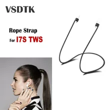 Hot!! Fone De Ouvido Bluetooth para corda Cinta Para I7S TWS mini fone de Ouvido Sem Fio Loop Cabo de Silicone Acessórios Corda Corda Anti-Lost(China)