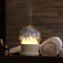 Светодиодный ароматерапия ультразвуковая увлажнитель воздуха 100 мл эфирное масло красивый цветок электрический автомобиль тумана Fogger Арома диффузор