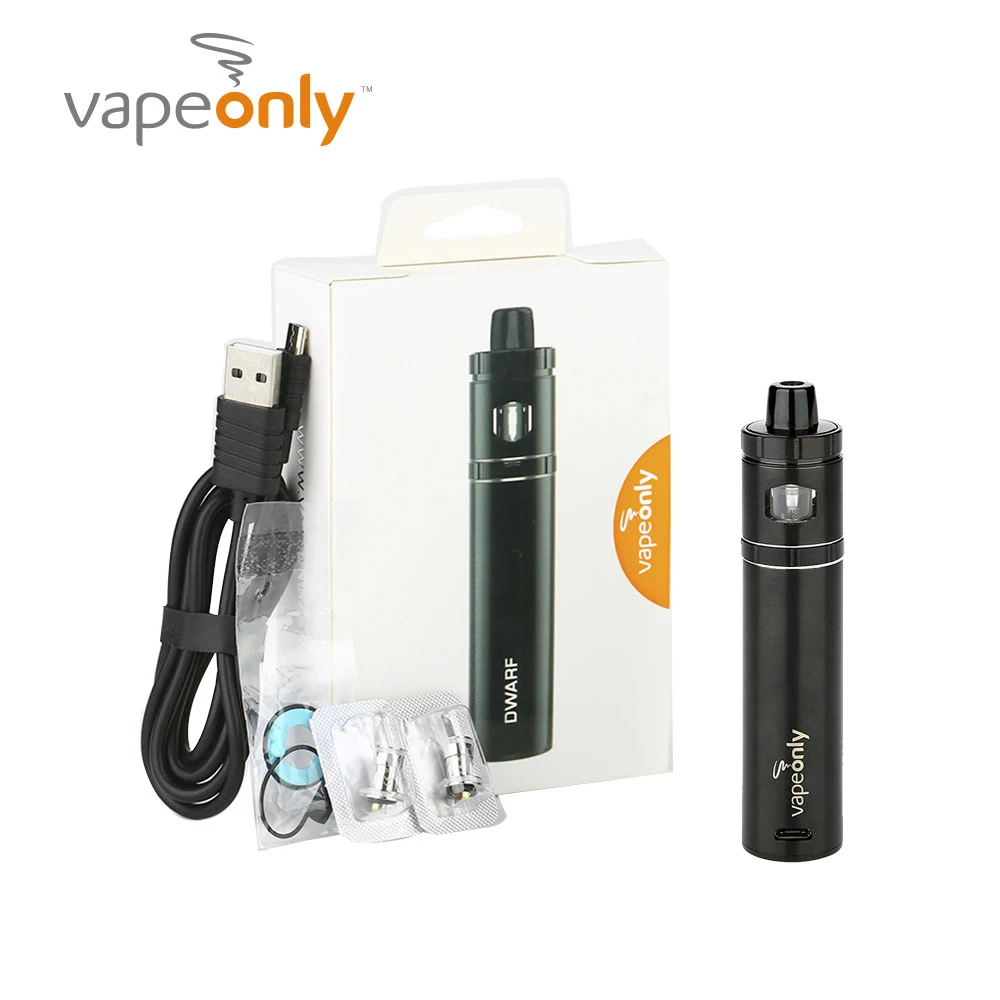 

Original VapeOnly Dwarf Kit 1500mAh Battery E-cig Kit with 2ml Tank Atomizer & 0.8ohm Coil Top Refill E-cigarette Vs Flint Kit