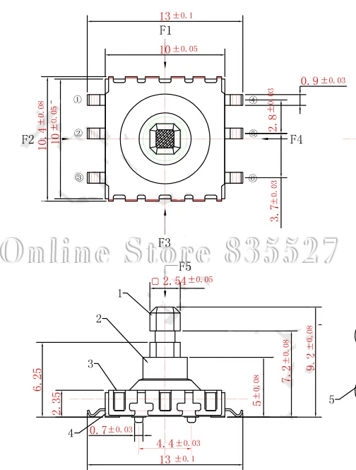 5 шт./лот 10*10*9 SMD 5 пятиходовой переключатель 10*10*9 мм многофункциональный Переключатель направления сенсорная кнопка сброса