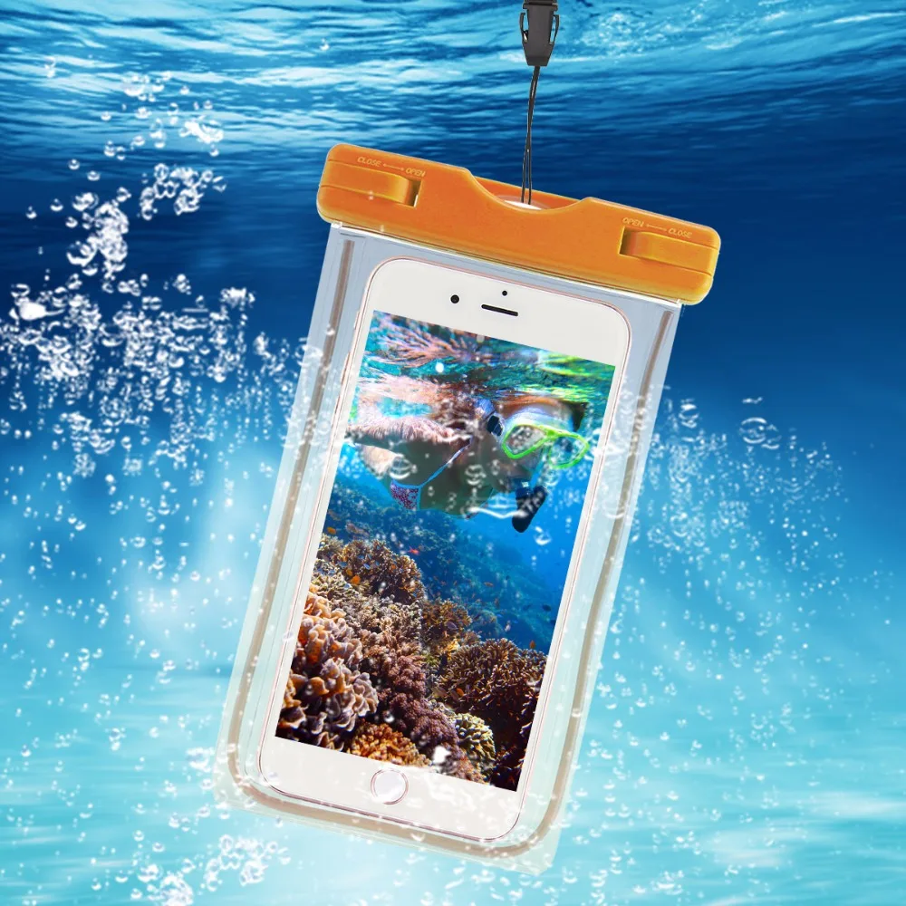 

Nosii Portable Waterproof Phone Storage Bag Beach Sea Travel Luminous For iPhone 5 5S 6 6S Plus Samsung Galaxy J5 S7 S6 Max 6"