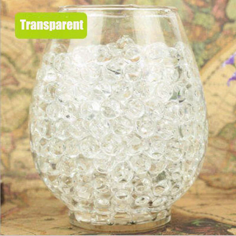 1000pcs Aqua Water Beads Bio Gel Crystal Balls Vase Filler Wedding 
