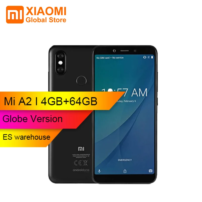 Глобальная версия Xiaomi mi A2 телефон Snapdragon 660 4 Гб 64 5 99 &quot18:9 полноэкранный Мп + МП