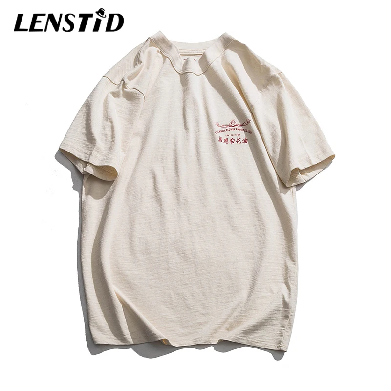 LENSTID 2019 Harajuku Мужская футболка в китайском стиле с принтом уличная хип хоп летняя
