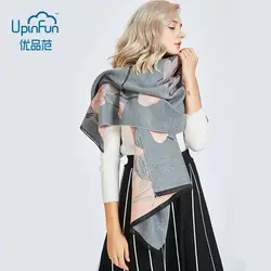 12 цветов Мода Тюльпан Цветок Толстая теплая шаль для женщин двухстороннее использование осень зима имитация кашемира шарфы для женщин 2018