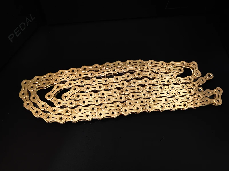 Perfect YBN mountain bike chain 11 speed road folding bike 22 33 speed gold full engrave  semi-hollow chain 5