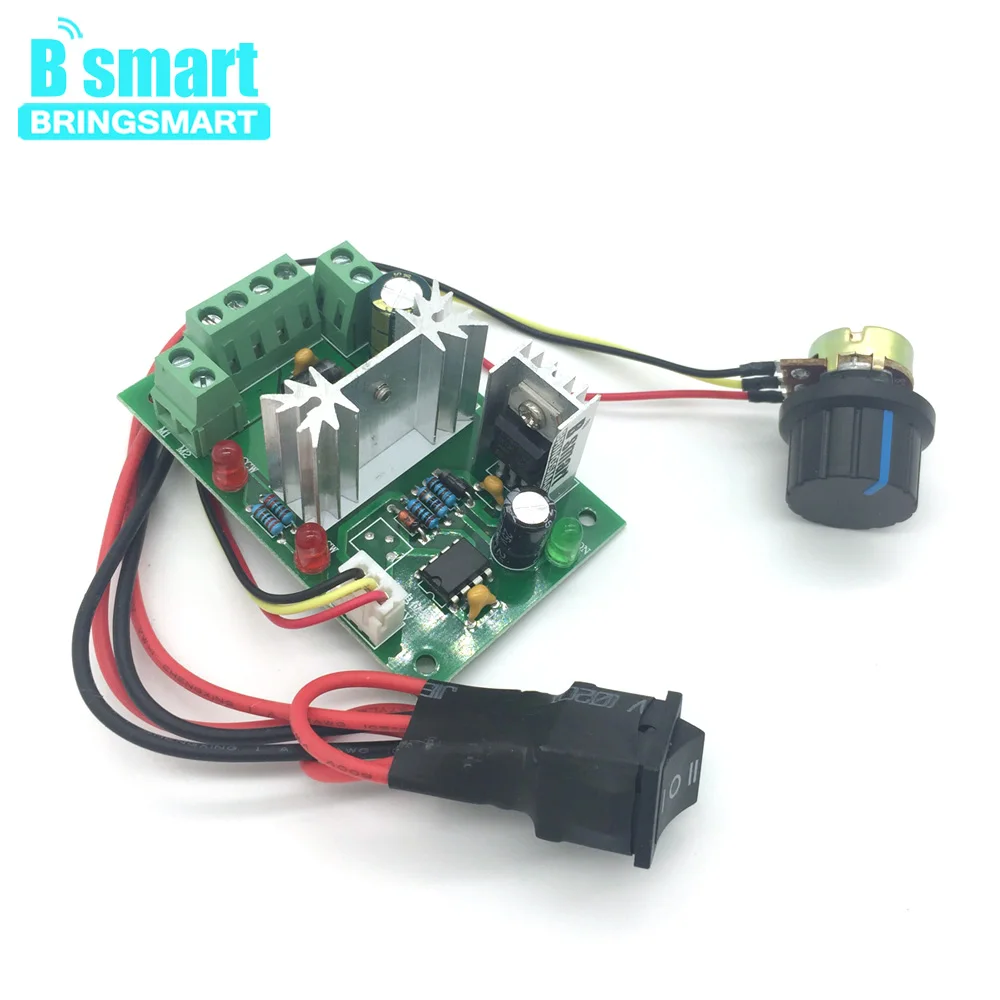 Bringsmart CCM6N DC ШИМ двигатель Скорость контроллер 6 V-30 V переменный Скорость диск 6A положительный инверсии мини переключатель контроллер