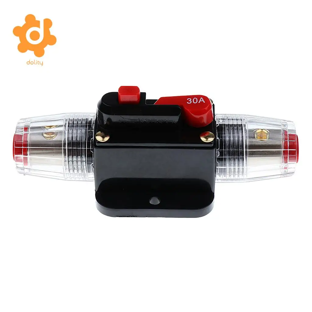 dolity DC 12V-24V Car RV Audio Inline Circuit Breaker Fuse Manual Reset Switch 20A 30A 40A 50A 60A 80A 100A 150A