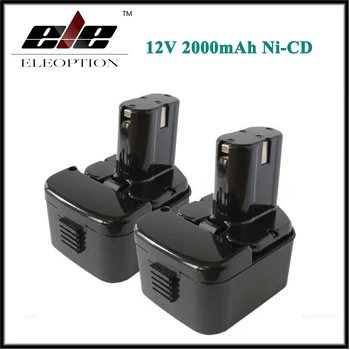 

Eleoption 2 PCS 12V 2.0AH 2000mAh Rechargeable Battery For HITACHI EB1226HL EB1212S EB1220RS EB1220HL Power Tool