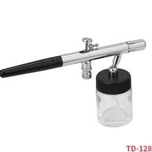 TD-128P распылитель 0,35 мм Аэрограф Комплект распылитель двойного действия Воздушный пистолет-распылитель кисть для Временной Татуировки Маникюр макияж живопись
