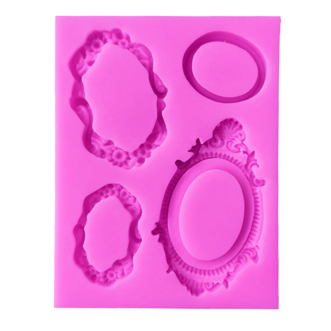 

Cake Decorating 1PC Mirror Frame Shape Candy Mould Silicone Soap Mold Fondant Cake Chocolate Stencils Kitchen Pastry Baking
