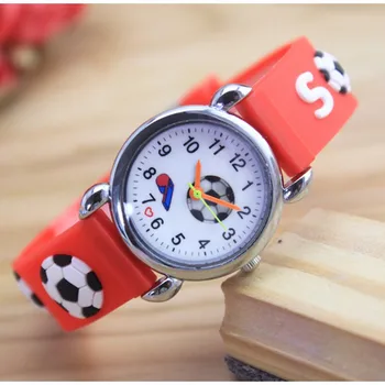 

2018 Children 3D Cartoon Watch Football Children Silicone Watches Quartz Fashion Kids Child Wrist Wristwatches relogio kol saati