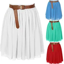 Feitong женские плиссированные юбки мини юбка шифон плиссированные Ретро эластичный пояс faldas mujer moda юбки для женщин для s плюс размеры#3,5