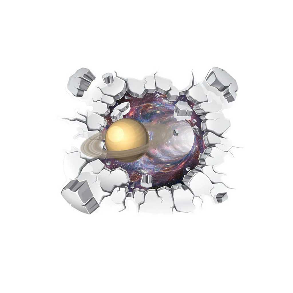 

3d Broken Wall Hole Wall Stickers For Office Living Room Bedroom Home Decoration Diy Scenery Mural Art Decals stickers muraux