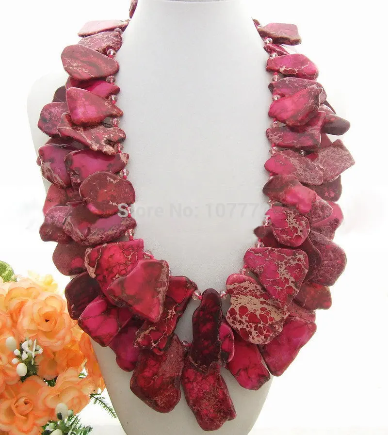 

21-24" Imperial Stone&Crystal Necklace