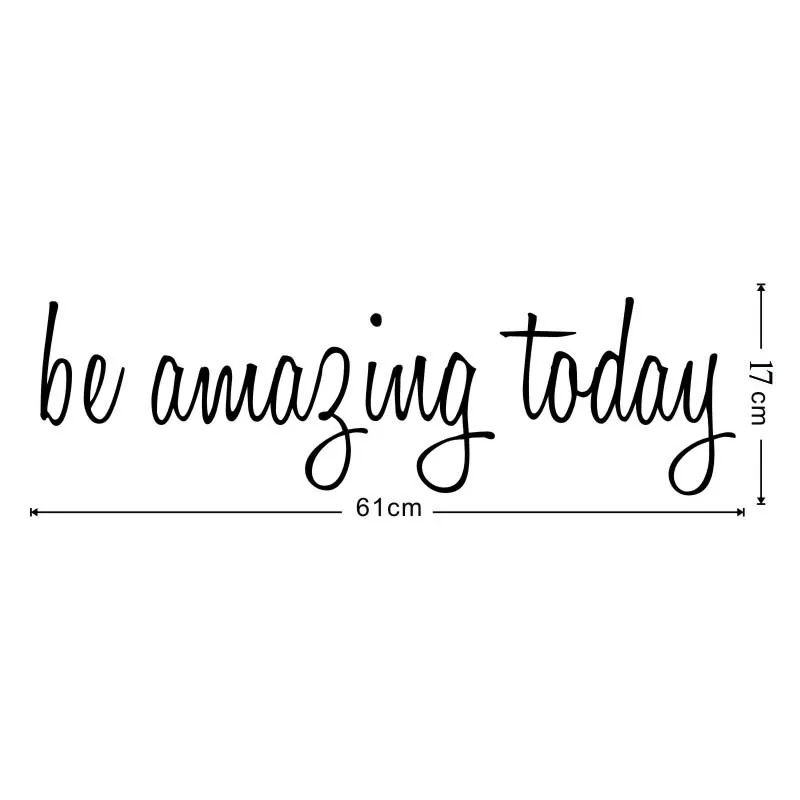 Водонепроницаемые настенные наклейки Be Amazing Today с цитатой для зеркала туалета