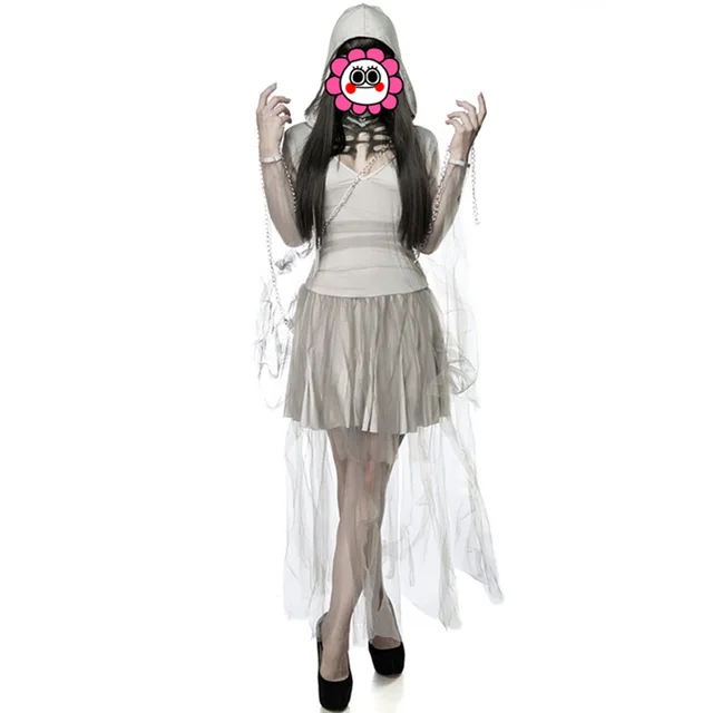 White Ghost Bride Hell Goddess Zombie Womens Costumes For Halloween