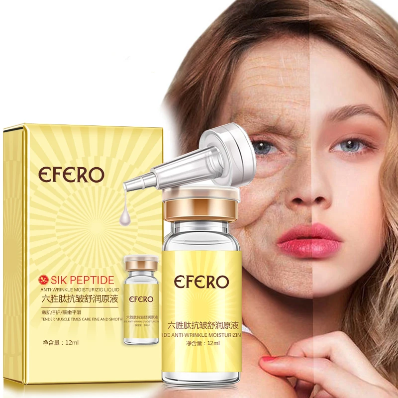 

12ML efero Face Cream Argireline Six Peptides Serum Essence Anti Wrinkle Aging Moisturizing Firming Skin Care 3Pcs