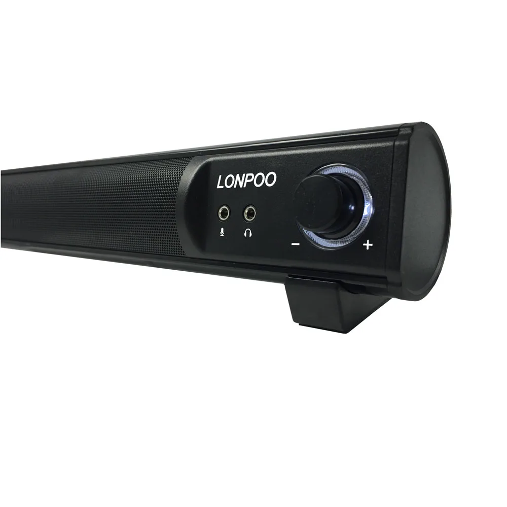 LONPOO MINI USB Soundbar Portable Speaker Audio home theater Sound Bar Speakers for phone pc