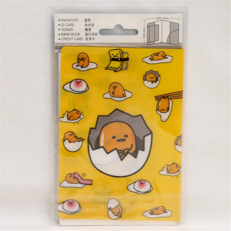 Новая модная мультяшная Обложка для паспорта Gudetama, Сумка для документов, Сумка для документов из ПВХ, сумка для паспорта, дорожная сумка для девочек, чехол для ID карты