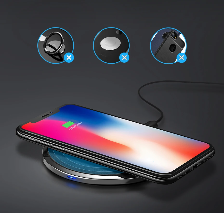 ugreen leather wireless charger for iphone x 8 plus (8)