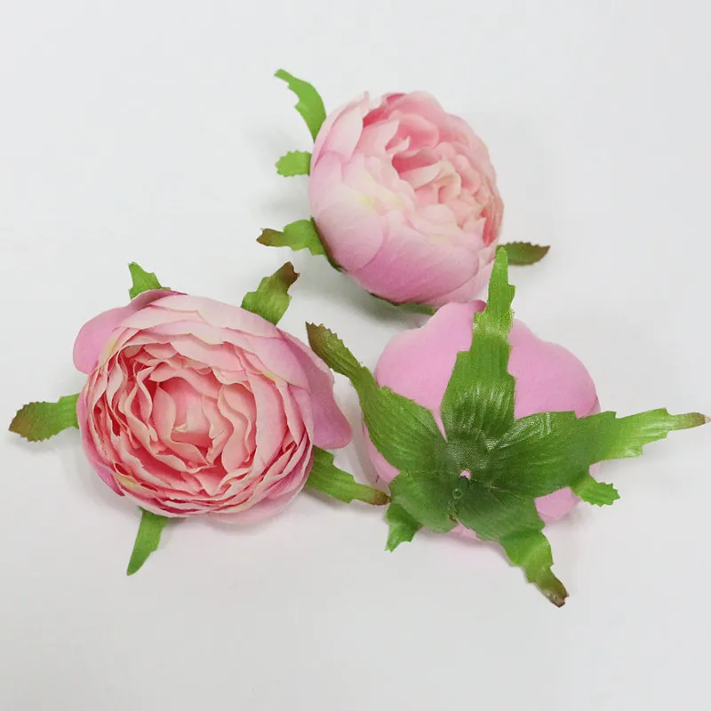 Flone 7cm High Quality Artificial Peony Flower Heads DIY Silk Flower Head Fake Flowers Wedding Home Party Decor Art Flores (9)