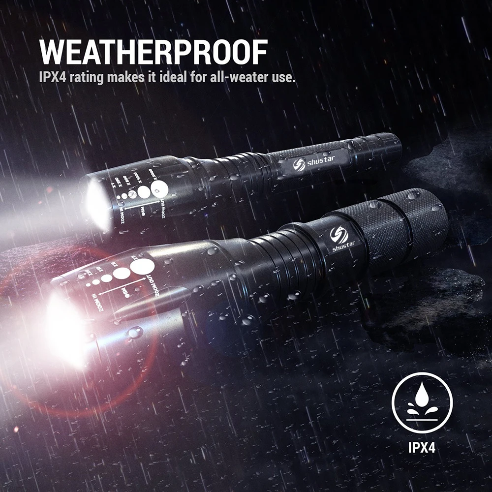 Brightest and Best LED Tactical Flashlights Set With Water Resistant T6/L2 8000 lumen torch 5 modes zoomable flashlight Brightest and Best LED Tactical Flashlights Set With Water Resistant T6/L2 8000 lumen torch 5 modes zoomable flashlight